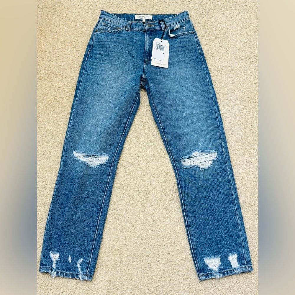 NWT Current Elliott The Boyfriend Distressed Jeans Women’s Sz 24